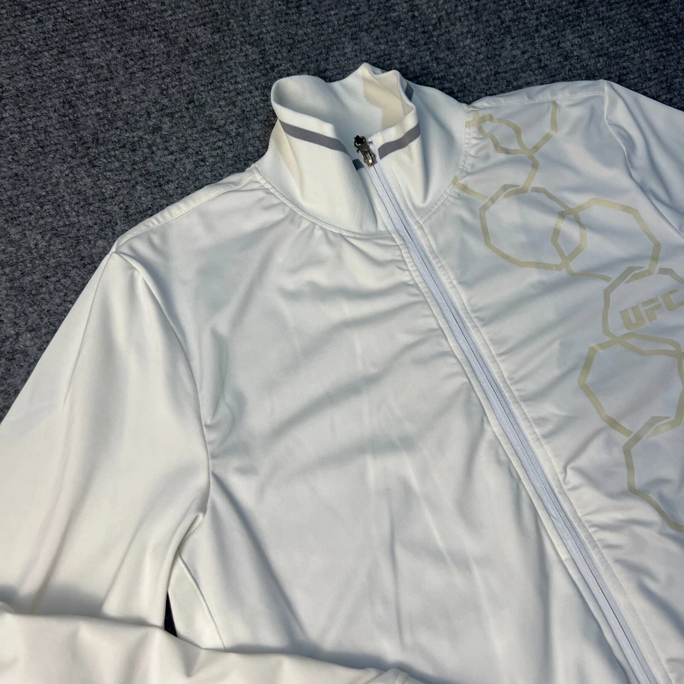 UFC Jacket Mens Large White Full Zip Performance Legends Inside Special Edition - Image 4 of 4
