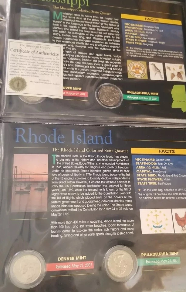 Colorized Statehood Quarter Collection (P&D Minted Examples) 18 States/35 Coins - Image 4 of 4