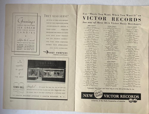 Vintage c.1939 Concert Program Essex County Symphony Society New York - Picture 3 of 4