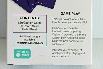 WHAT DO YOU MEME? On The Go - Bite-sized game for Meme-lovers 810816030067  | eBay