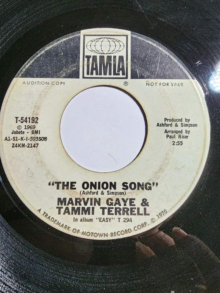 Marvin Gaye Tammi Terrell 45 The Onion Song TAMLA PROMO r&b soul 1969 VG F343 - Image 2 of 2
