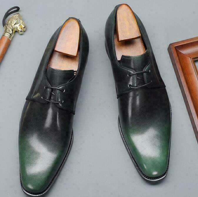 Mens Fashion Oxford Shoes Emerald Green Dress Shoes For Men Bespoke Apron Front Eyelet Derby For Mens Fashion Oxford Shoes Emerald Green Dress Shoes For Men Bespoke Apron Front Eyelet Derby For