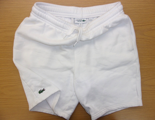 Lacoste Sport Tennis Fleece Shorts White Mens 4/M