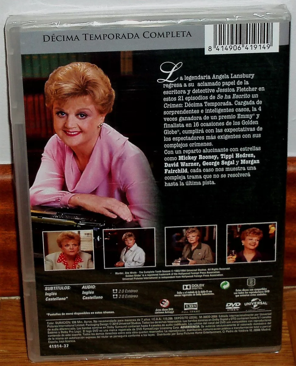 Murder, She Wrote Un Crime 10ª Season Complete 5 DVD New Series (No Open) R2