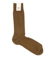 Gant Rugger Men's Ribbed Dress Socks, Khaki Green, OS ESF17058