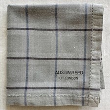 Handkerchief VTG light Green Cotton Windowpane Check Classic Pocket Square 18"