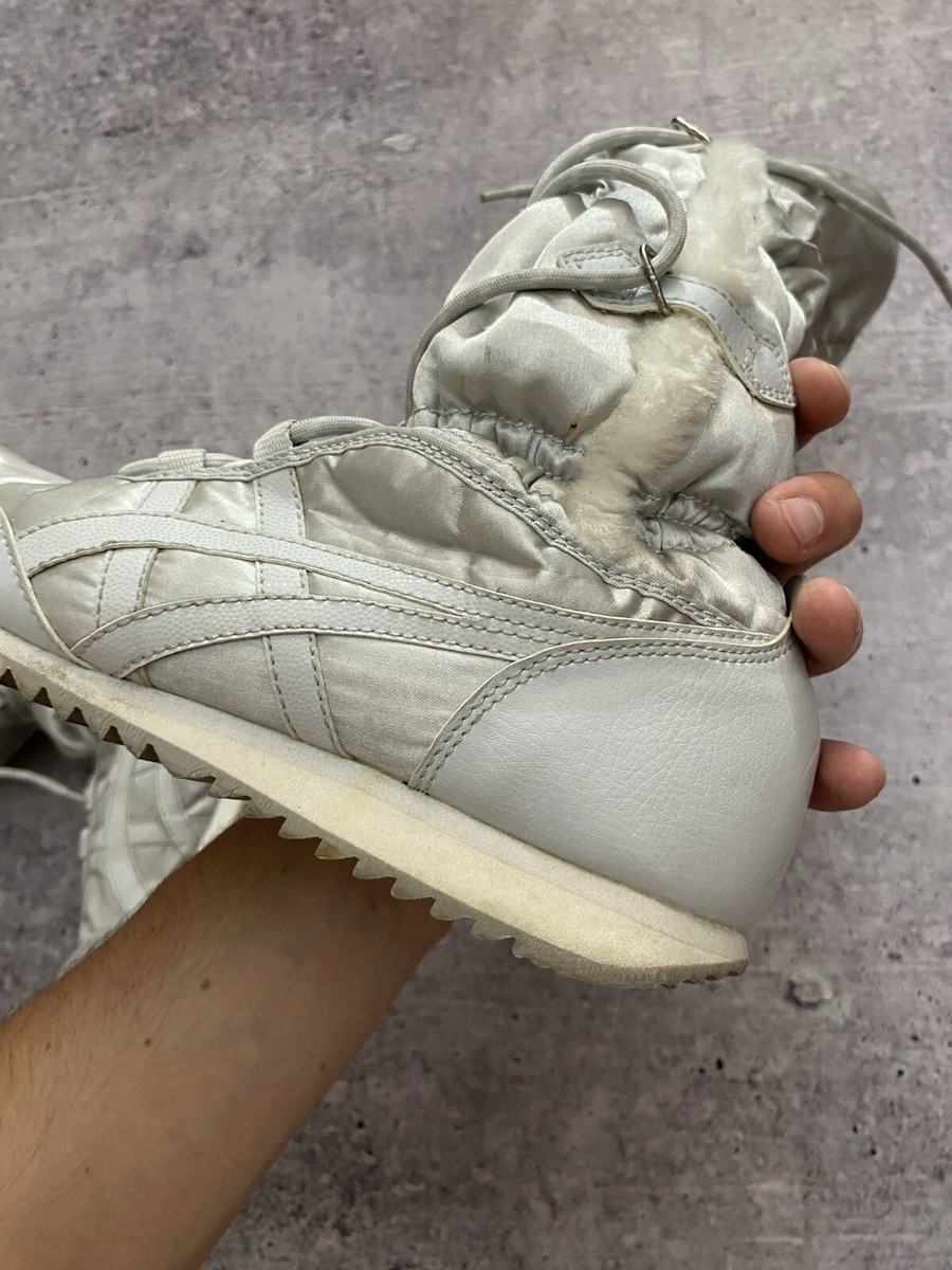 ASICS Onitsuka Tiger Vintage Grey Snow Boots Women's Size 38