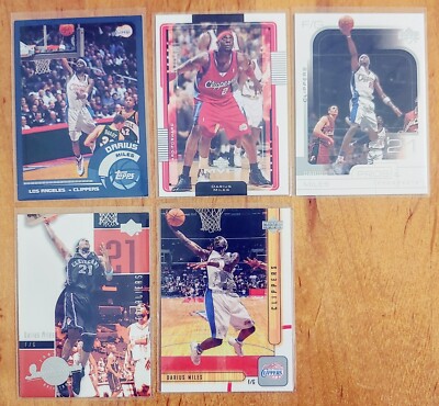Darius Miles 5 Card  Lot Upper Deck Topps