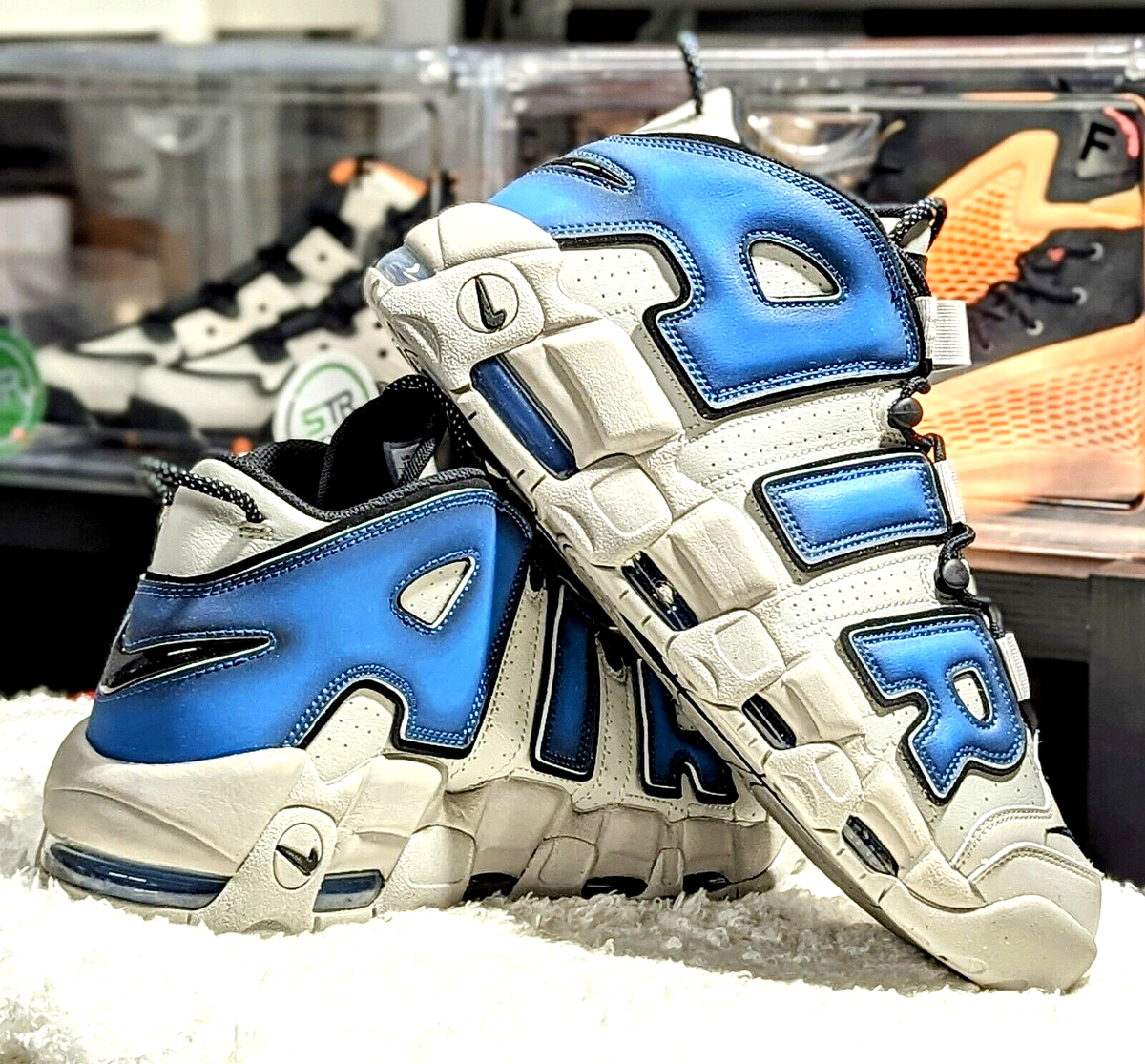 シューズ(男性用) AIR MORE UPTEMPO Blue Patent leather Nike AIR MORE UPTEMPO '96 Industrial BLUE FD5573-001 Size 13 Men
