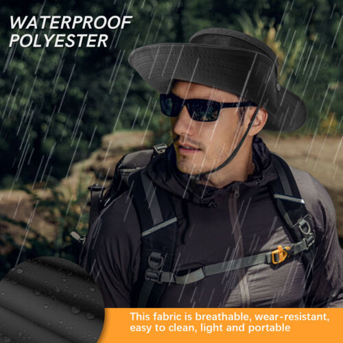 Men/Women Waterproof Wide Brim Bucket Hat Foldable Boonie Hat for Fishing Hiking - Picture 47 of 218