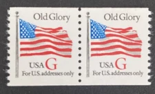 US #2891 1994 32c Old Glory G Coil Pair MNH