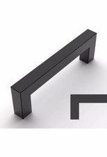 Amerdeco 10 Pack Matte Black Cabinet Pulls 4 Inch 102mm Hole Centers