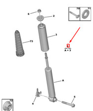 CITROËN C5 AIRCROSS Rear Shock Absorber 9830295380 NEW GENUINE