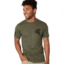 Men's Howitzer Molon Labe Surplus Green Y2K Patriotic USA Tee T-Shirt S-XXXL
