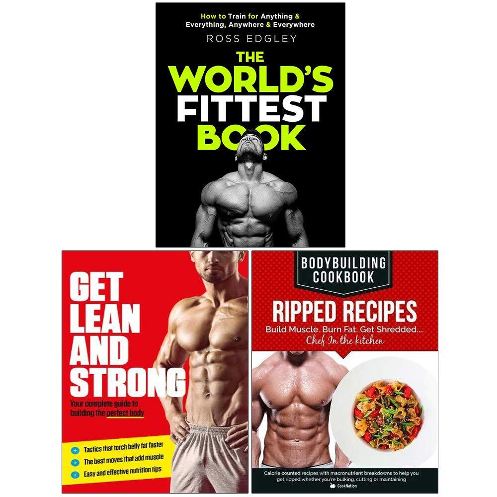 World's Fittest,Get Lean Strong,BodyBuilding Ripped Recipes 3 Books Set new