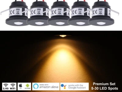 Premium LED Sternenhimmel 5-30 Spots IP65 Fernbedienung Dimmer Einbauspots Alu - Bild 1 von 4