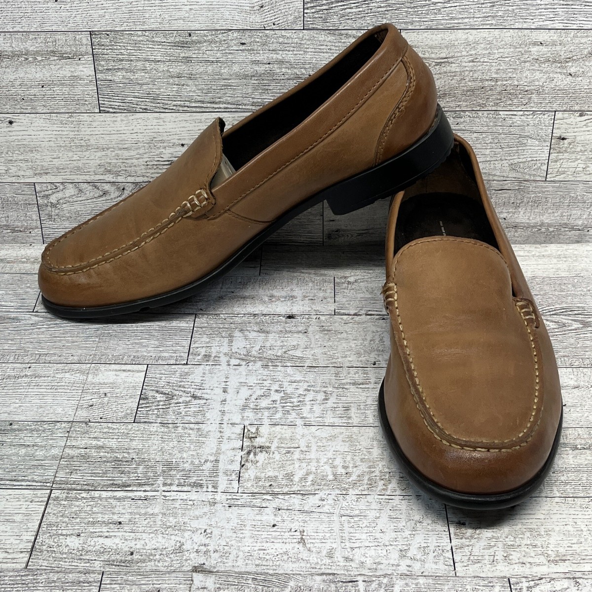 Rockport Brown Leather Slip-On Loafers 7 1/2 W Men’s Brown Rockport Mens Junction Point Slip On | Rack Room Shoes main image 4