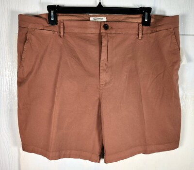 Goodthreads Men's Chino Shorts Size 42 W (42x7) Dark Khaki Brown Pocket NWT