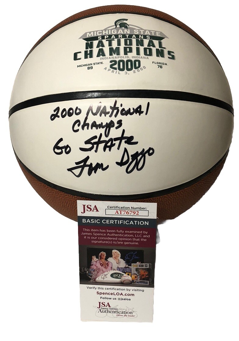 Tom Izzo Autographed Signed Michigan State Spartans LOGO BASKETBALL JSA 