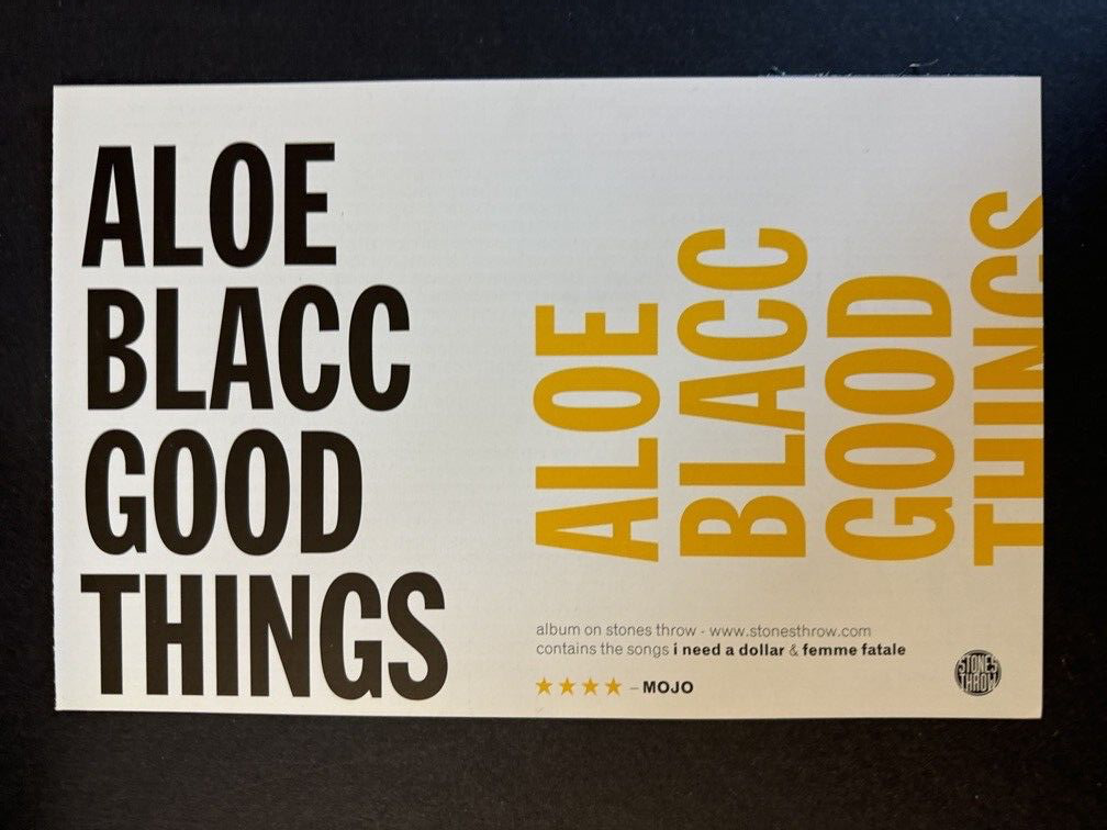 ALOE BLACC - GOOD THINGS Original Magazine Advert 5x8'' M150 | eBay UK