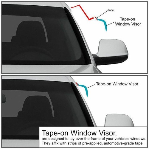 Deflectores laterales JDM teñidos de humo viseras para ventana protector contra la lluvia para Mazda RX-8 03-12 - Imagen 3 de 8