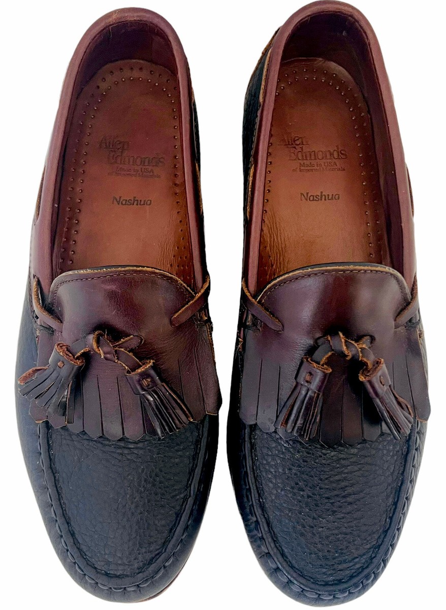 Allen Edmonds Nashua Loafer Mens 8.5 Black Brown Tassel  display picture 1