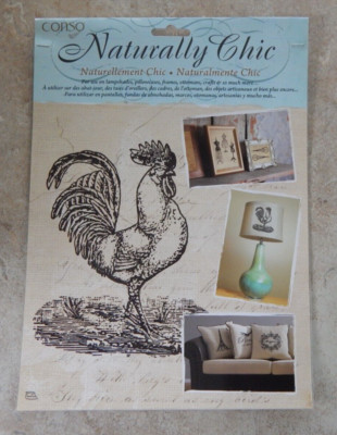 New Conso Natrually Chic Applique ROOSTER #1930080001 Vintage-Looking Rustic