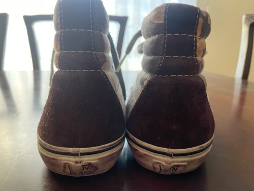 Stampa surf vintage VANS VAN Doren Hoffman Sk8-Hi taglia 10 marrone scamosciato hawaiano - Foto 7 di 10