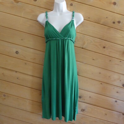 Ella Moss Solid Green Sleeveless Tank Jersey Sundress Casual Stretchy Dress S | eBay Ella Moss Solid Green Sleeveless Tank Jersey Sundress Casual Stretchy Dress S | eBay