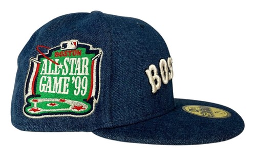New Era MLB Boston Red Sox Denim 59FIFTY Fitted Hat, Cap, New - Picture 2 of 11