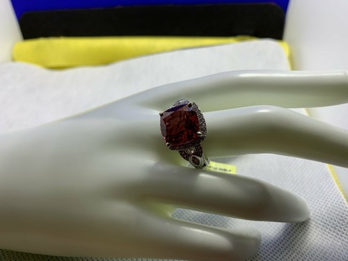 Salmon Quartz Ring-Amazing Colors - Picture 3 of 5