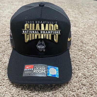 UConn Huskies Hat Cap Mens Black University of Connecticut Blockhead Underbrim