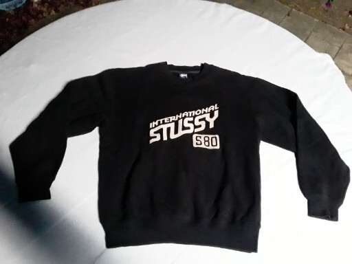 トップス 00s stussy border crew neck sweat shirt $_57.JPG?set_id=880000500F