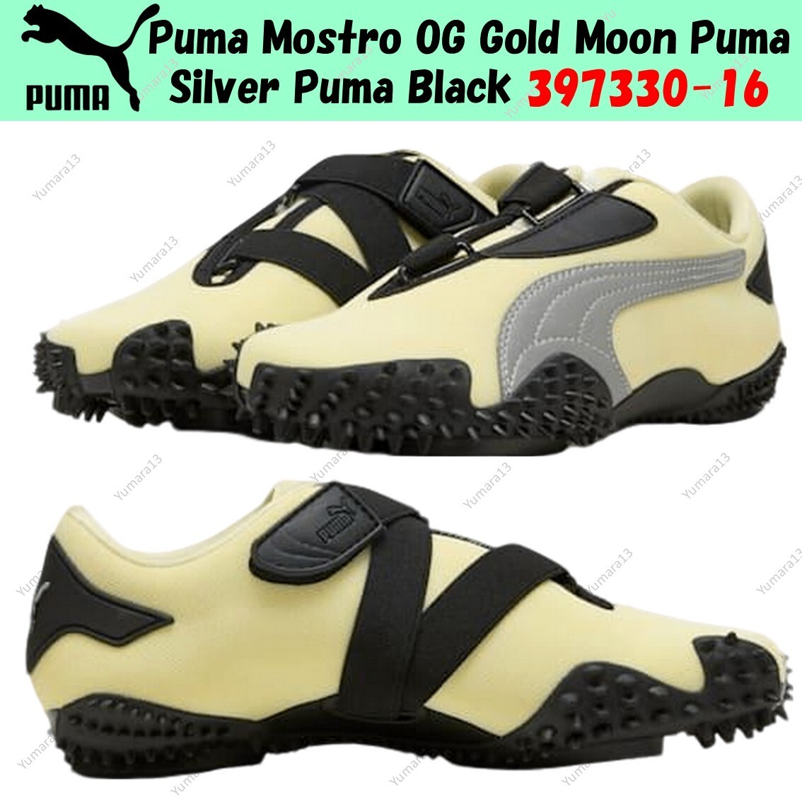 ★ PUMA★ Mostro OG Gold Moon Silver Black 39733016 397330- Puma Mostro OG Gold Moon Puma Silver Puma Black 397330-16