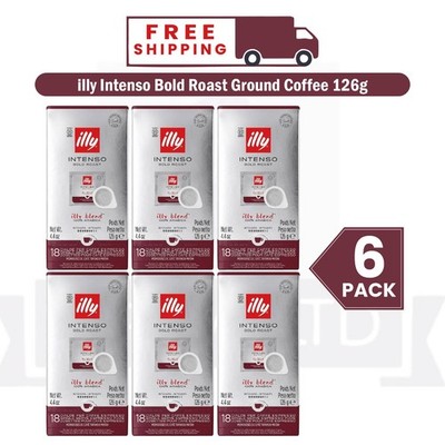 ILLY Intenso Bold Roast 100% Arabica Espresso Pods 131g 18ct - PACK OF 6