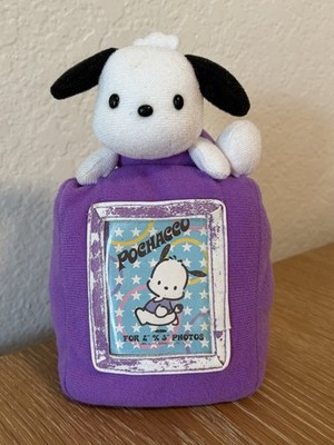 Vintage Sanrio Smiles 2000 Pochacco Purple Beanbag Dog Plush Photo Frame Y2K 8x5