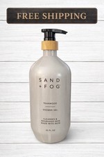 SAND + FOG "TEAKWOOD" Shower Gel With Aloe! Cleanse & Nourish! - JUMBO - 32 Oz. 0.91 per gallon