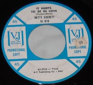 Betty Everett - It Hurts To Be In Love - Used Vinyl Record 7 - Promo - C8100z