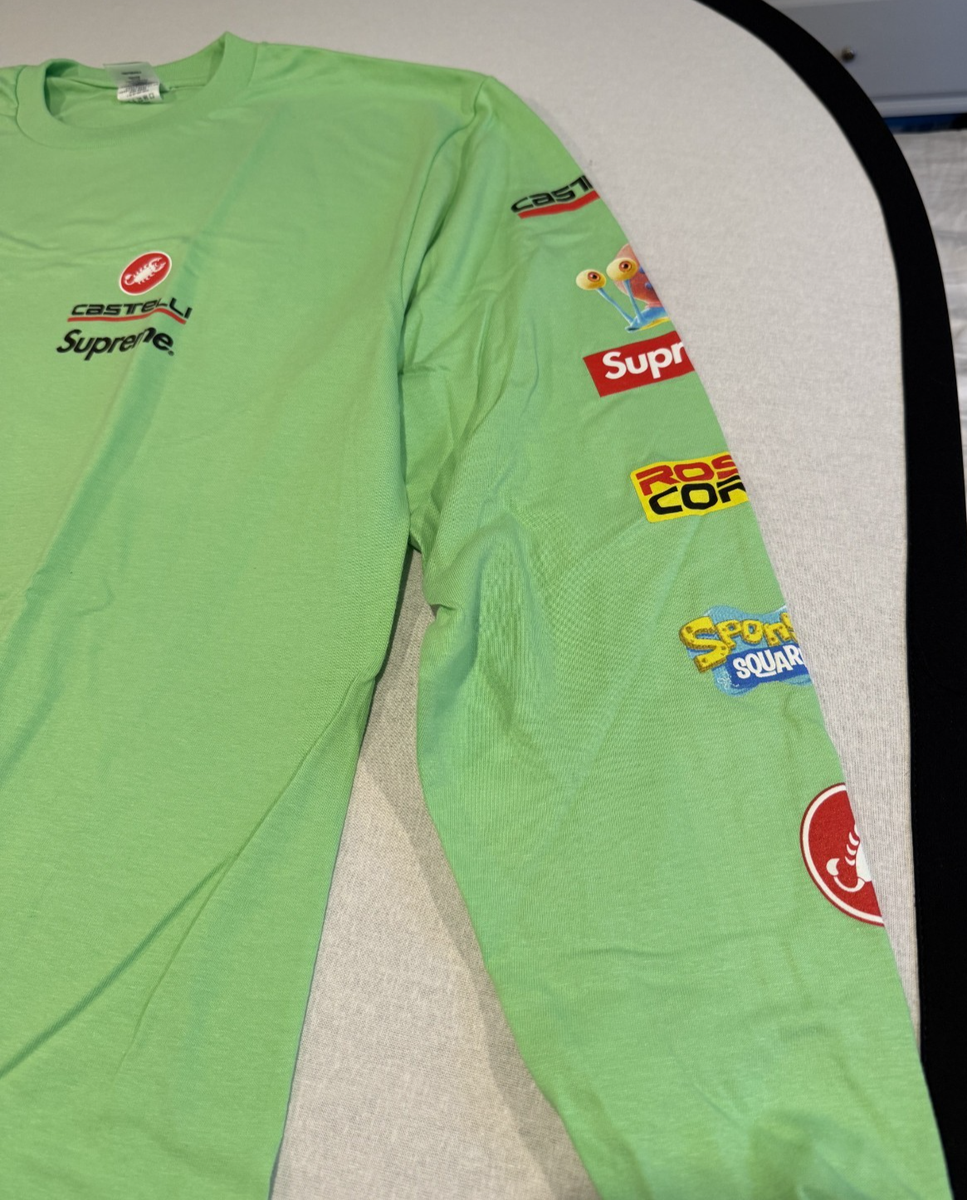 スケートボード Supreme x SpongeBob Castelli Racing L/S Supreme SpongeBob SquarePants Castelli Racing L S Tee (SS25