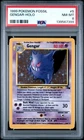 1999 POKEMON FOSSIL #5 GENGAR-HOLO PSA 8