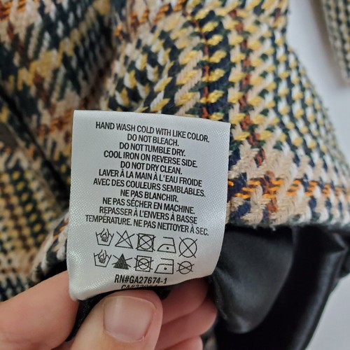 Eva Franco Womens Double Breasted Blazer Jacket Size XS Houndstooth FLAW READ - Picture 7 of 13