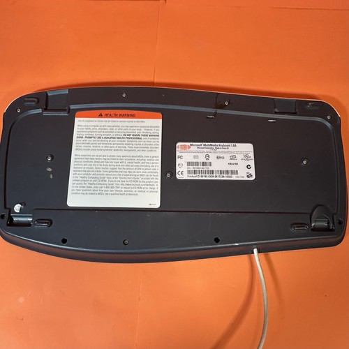 Vintage Microsoft Multimedia 1.0A Wired Keyboard PS2 PS/2 - Tested - Picture 5 of 6