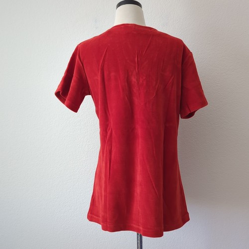 Set completo pantaloni donna Donnkenny vintage anni 60-70 velluto velluto rosso arancione usato in ottime condizioni L - Foto 3 di 10