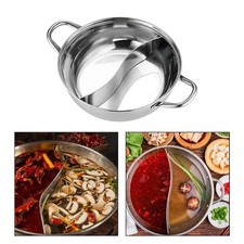 Doppel Geschmack Hotpot Shabu Shabu Topf Edelstahl für Restaurant Party