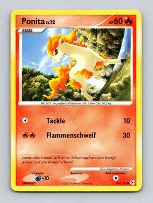 TCG Pokemon Karte Ponita DP 94/130 DE Kagemaru Himeno Diamond & Pearl