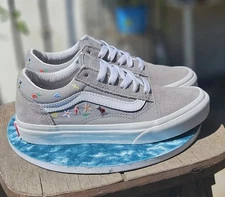 Vans Old Skool Tapered Garden Party Grey Drizzle Sneakers Low-Top Size 3Y Kids