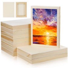 10 Pcs 5x7 Wood Panel Boards, Unfinished Wood Canvas Wooden for Painting, Art...