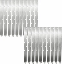 1.6"W X 18"L Flat Steel Stakes for Concrete Forms with Nail Holes, Solid Metal C