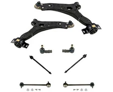 07/01/00 to 04/04/04 Fits Ford Focus Control Arms + Ball Joint Tie Rods 8Pc Kit