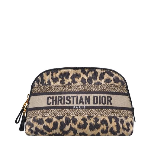 Pochette femme Dior tissu léopard Caro 23x8x16 119543064